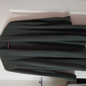 100% CASHMERE Charter Club Olive Green Open Cardigan